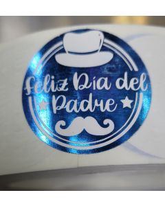 ETIQUETA AZUL DIA DEL PADRE