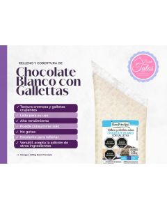 RELLENO DE CHOCOLATE BLANCO CON GALLETAS 1.01KG