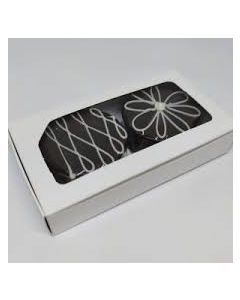 CAJA PARA 2 ALFAJOR BLANCA O CAFE 1*10 UNIDADES