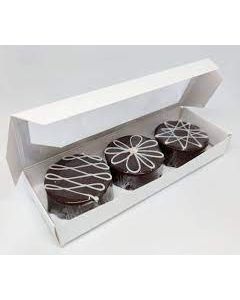 CAJA PARA 3 ALFAJORES BLANCA 10 UNIDADFES