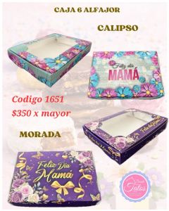 CAJA DIA DE LA MADRE 6 ALFAJORES
