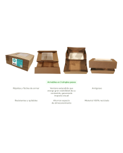 CAJA VENTANA 1200 ML 190*130*60 MM