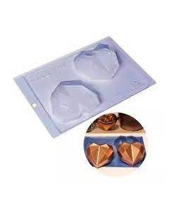 MOLDE 3 PARTES CORAZON DIAMANTE 200 GR 9837