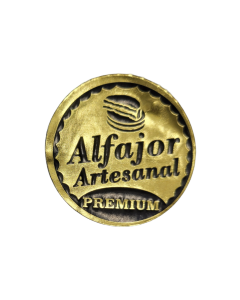 ETIQUETA ALFAJOR ARTESANAL DORADA1*1000