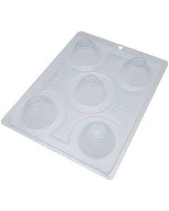 MOLDE 3 PARTES MEDIA ESFERA CON BASE 50 MM 10116