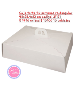 CAJA TORTA 40 PERSONAS RECTANGULAR 45X38.4X12 CM