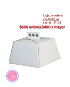 CAJA PANETONE 21X21X12 CM