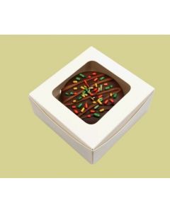 CAJA PARA 1 ALFAJOR BLANCA 10*10 CM