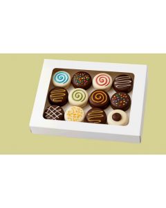 CAJA PARA 12 ALFAJORES BLANCA