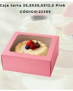 CAJA ROSADA 25,5X25,5X12,5 COD: 22305