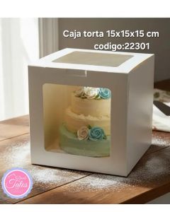 CAJA TORTA 2 VENTANAS 15X15X15 CODIGO:22301