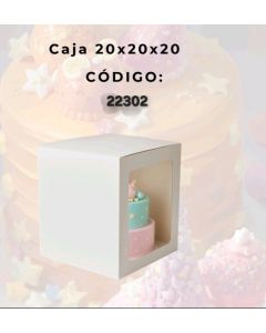 CAJA TORTA 2 VENTANAS 20X20X20 CM CODIGO:22302
