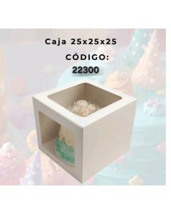 CAJA TORTA 2 VENTANAS 25X25X25 CODIGO:22300