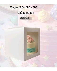 CAJA TORTA 2 VENTANAS 30X30X30 CODIGO 22303