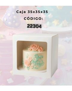 CAJA TORTA 2 VENTANAS 35X35X35 CM CODIGO:22304