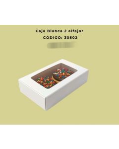 CAJA PARA 2 ALFAJOR BLANCA 