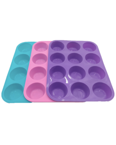 MOLDE SILICONA CUPCAKE 12 CAVIDADES 